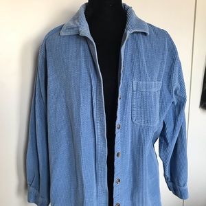 L.L Bean Wide Wale Oxford Blue Corduroy Jacket